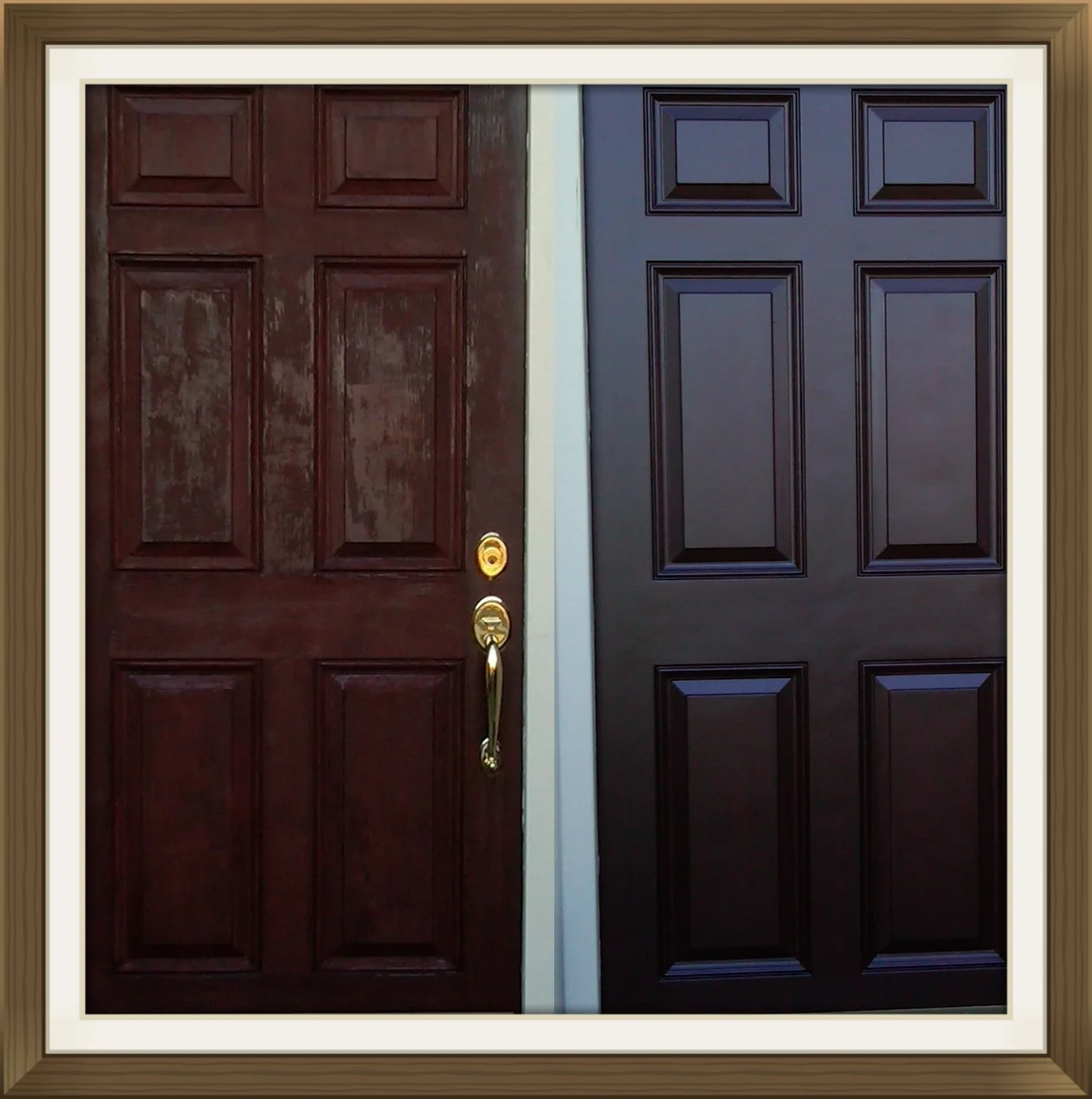 Faded-door-refinishing-restoration-mahogany-restore