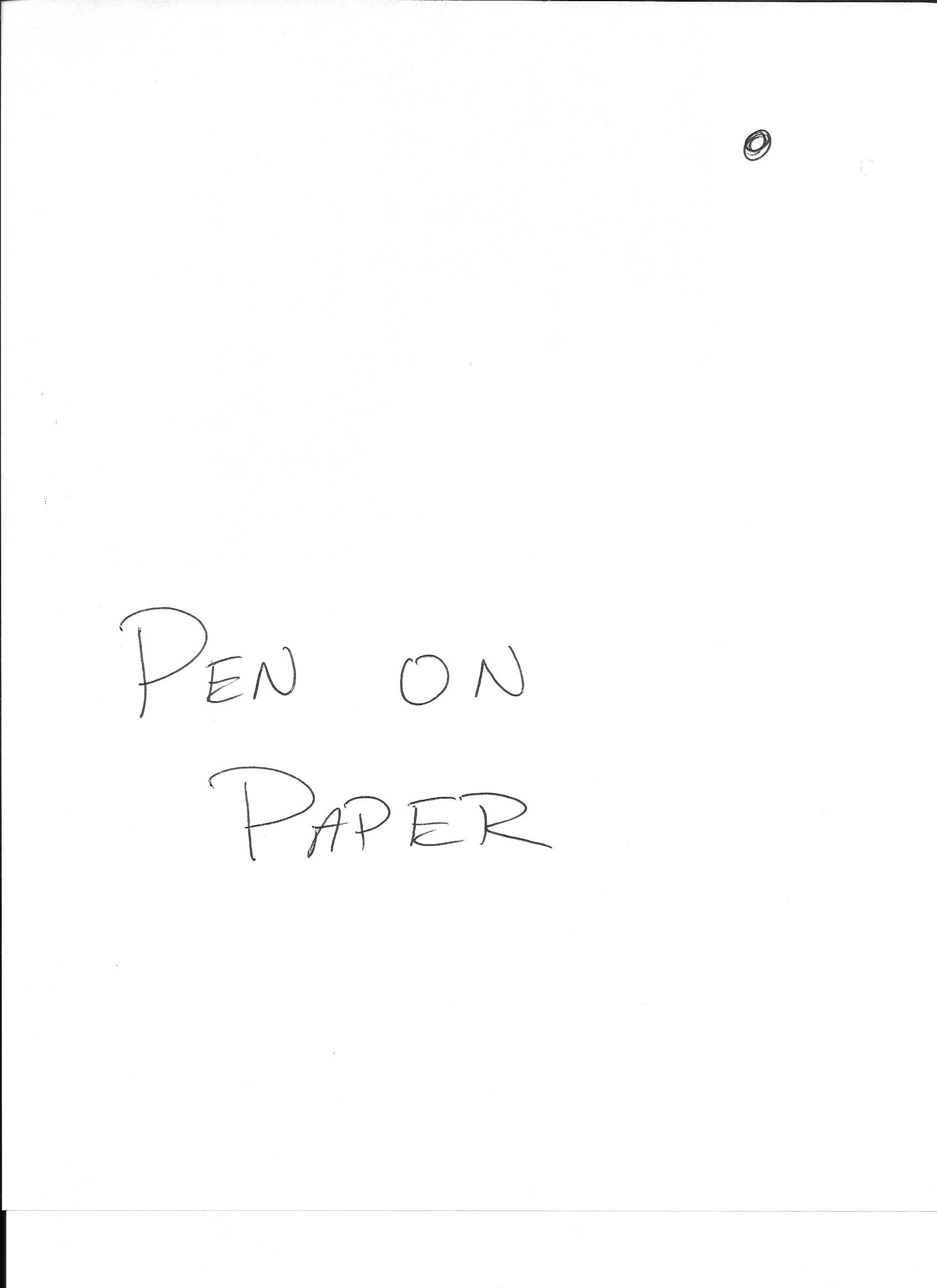 Pen On Paper