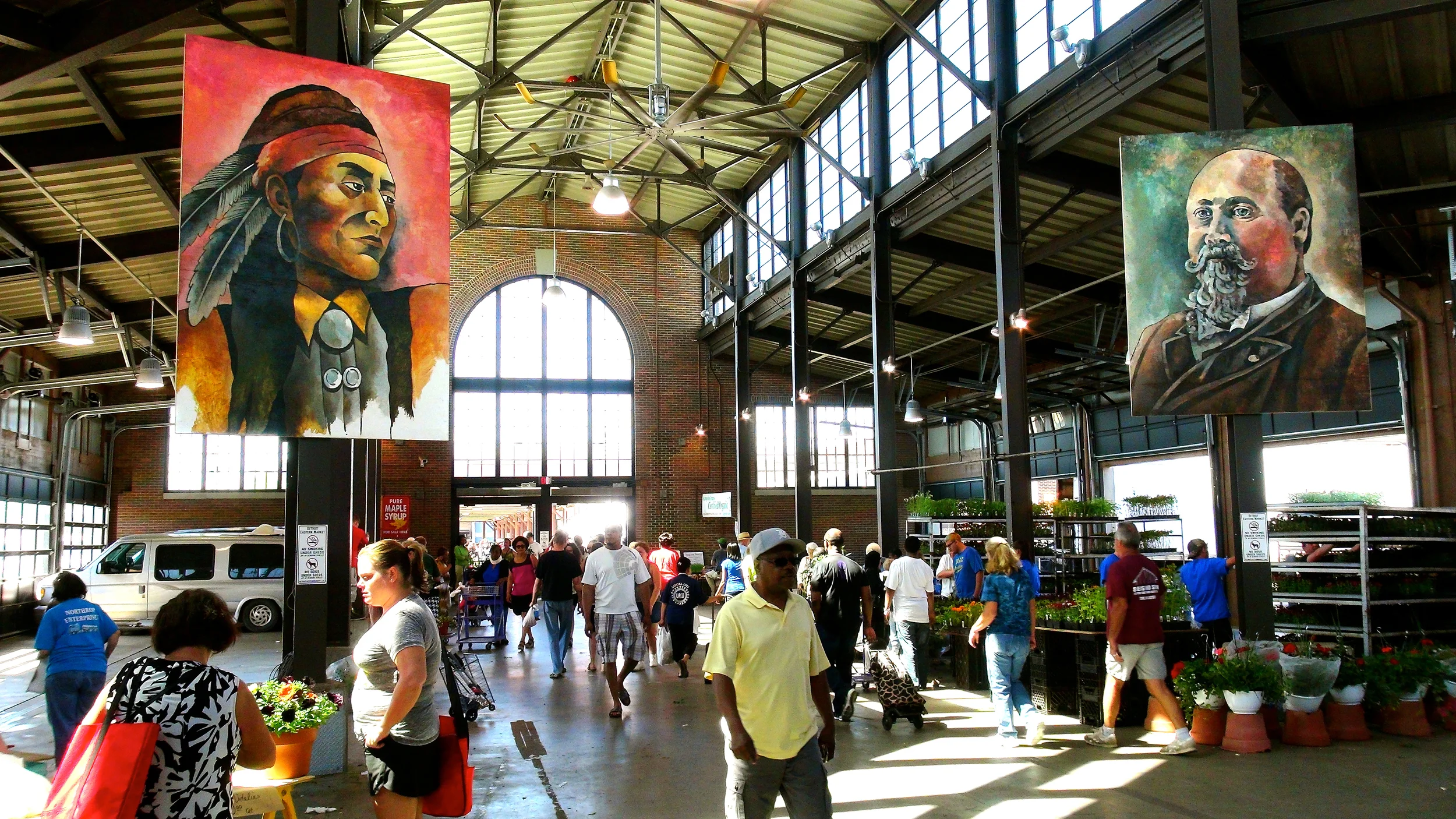 Chief Pontiac and Hazen Pingree at Eastern Market, Shed 3 (Detroit MI)