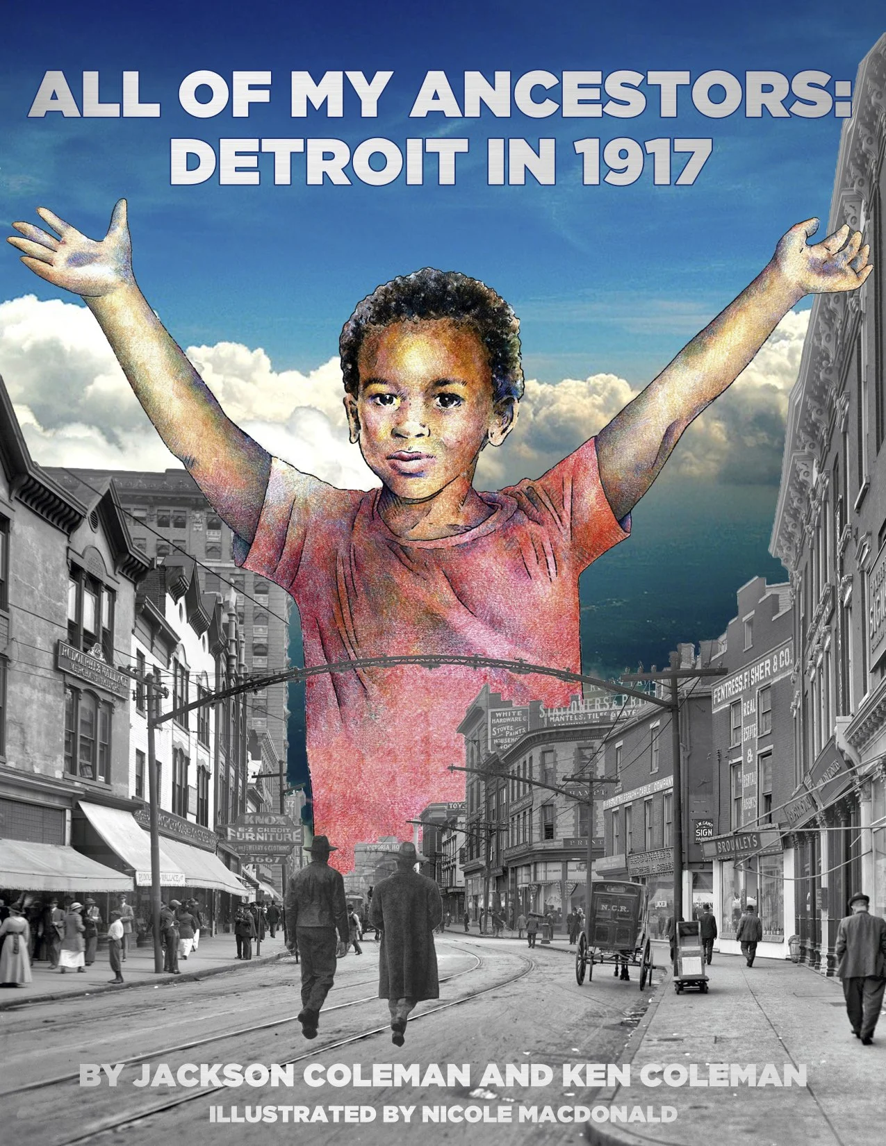 Book cover starring author Jackson Coleman in Black Bottom neighborhood of Detroit