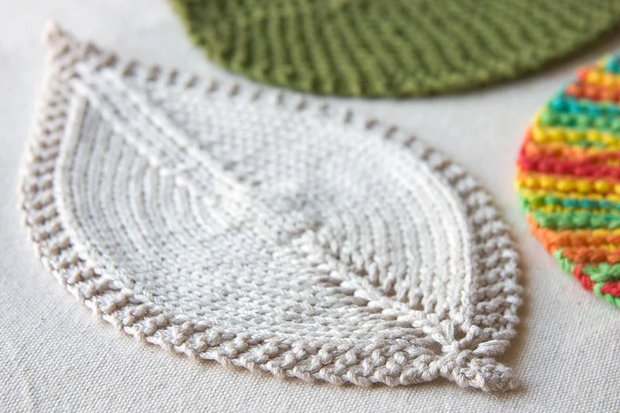 These Leafy Washcloths are perfect for Blue Sky Alpacas Worsted Cotton !