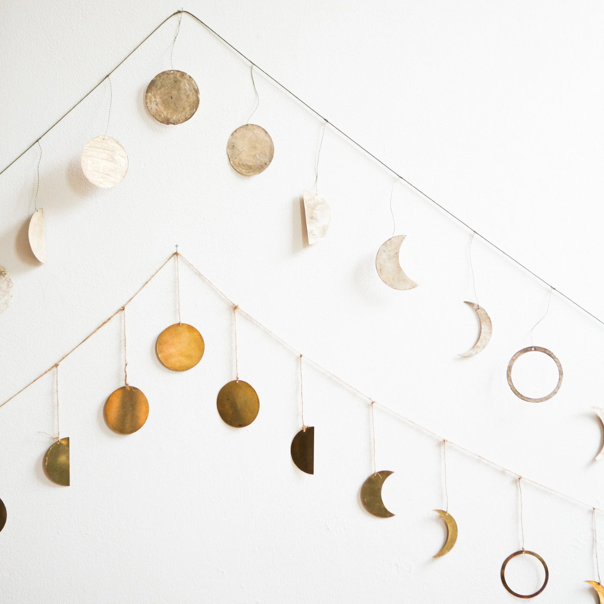 A pretty Moon Phase Garland to add some lunar gorgeousness to a special place