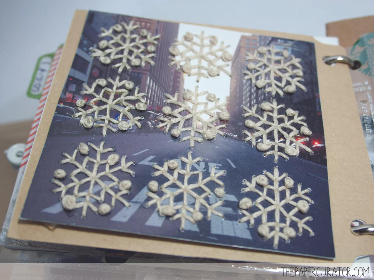 DIY EMBROIDERED SNOWFLAKES ON AN IMAGE | THE PAPER CURATOR