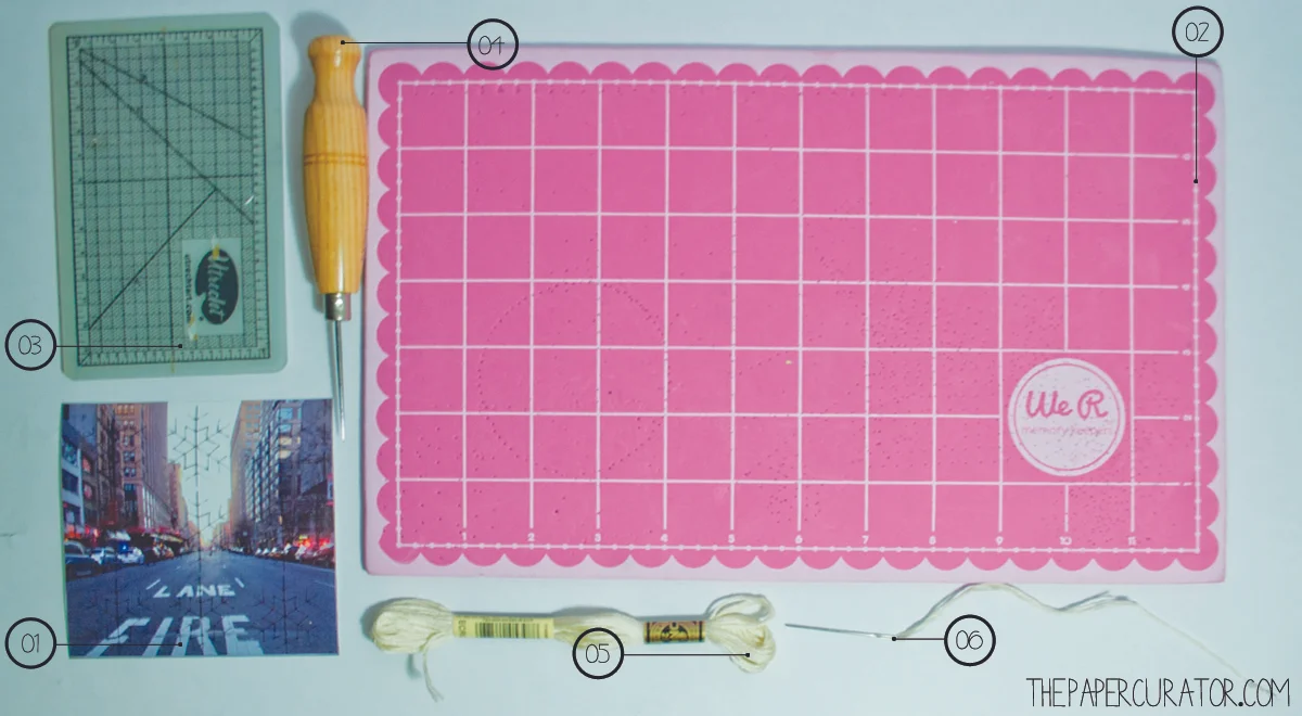SUPPLIES FOR DIY EMBROIDERED SNOWFLAKES ON IMAGES | THE PAPER CURATOR