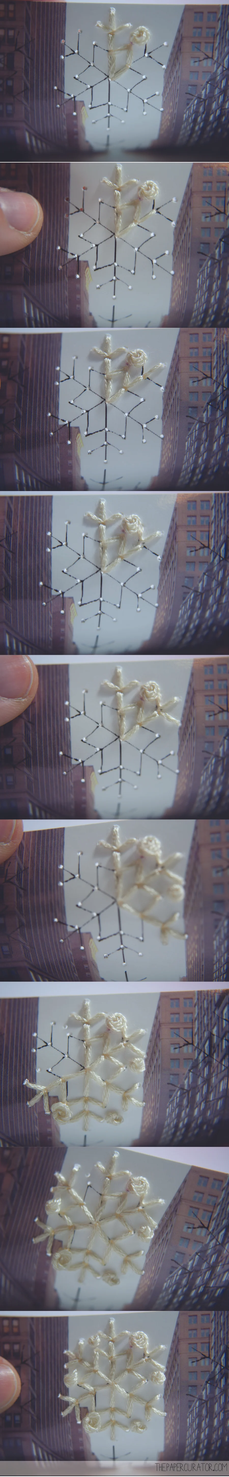 COMPLETING YOUR EMBROIDERED SNOWFLAKE | THE PAPER CURATOR