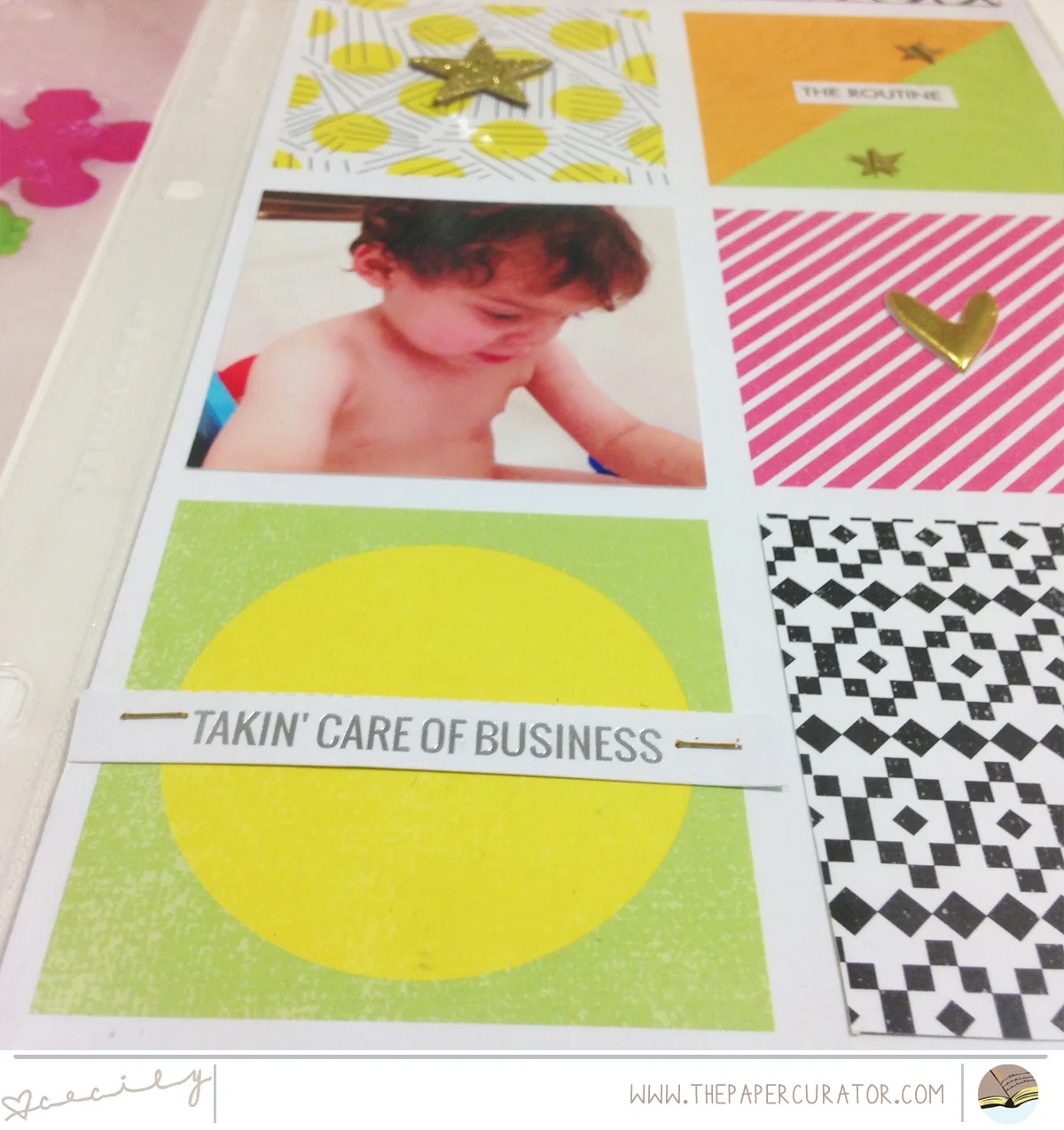 THIS WEEK'S PAGE SKETCH WITH 'RUB A DUB DUB' SCRAPBOOK LAYOUT | THE PAPER CURATOR
