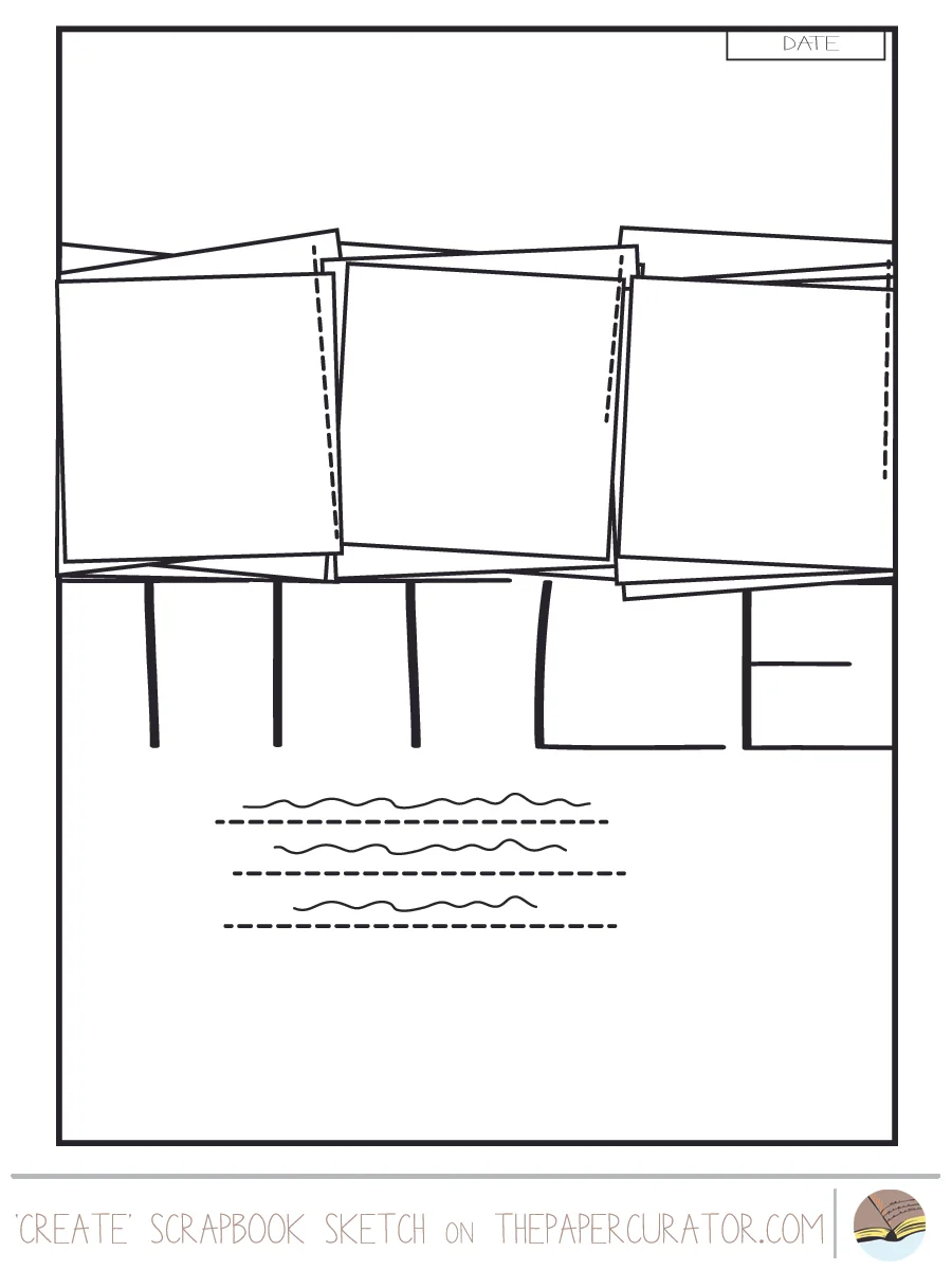 SUNDAY SKETCH SERIES NO. 33 WITH 'CREATE' SCRAPBOOK LAYOUT | THE PAPER CURATOR