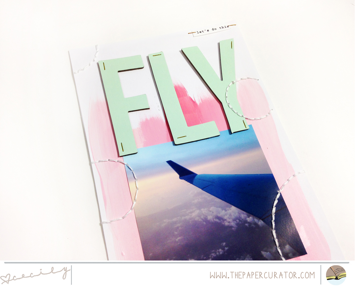 WEEKLY SKETCH WITH 'FLY' SCRAPBOOK LAYOUT | THE PAPER CURATOR