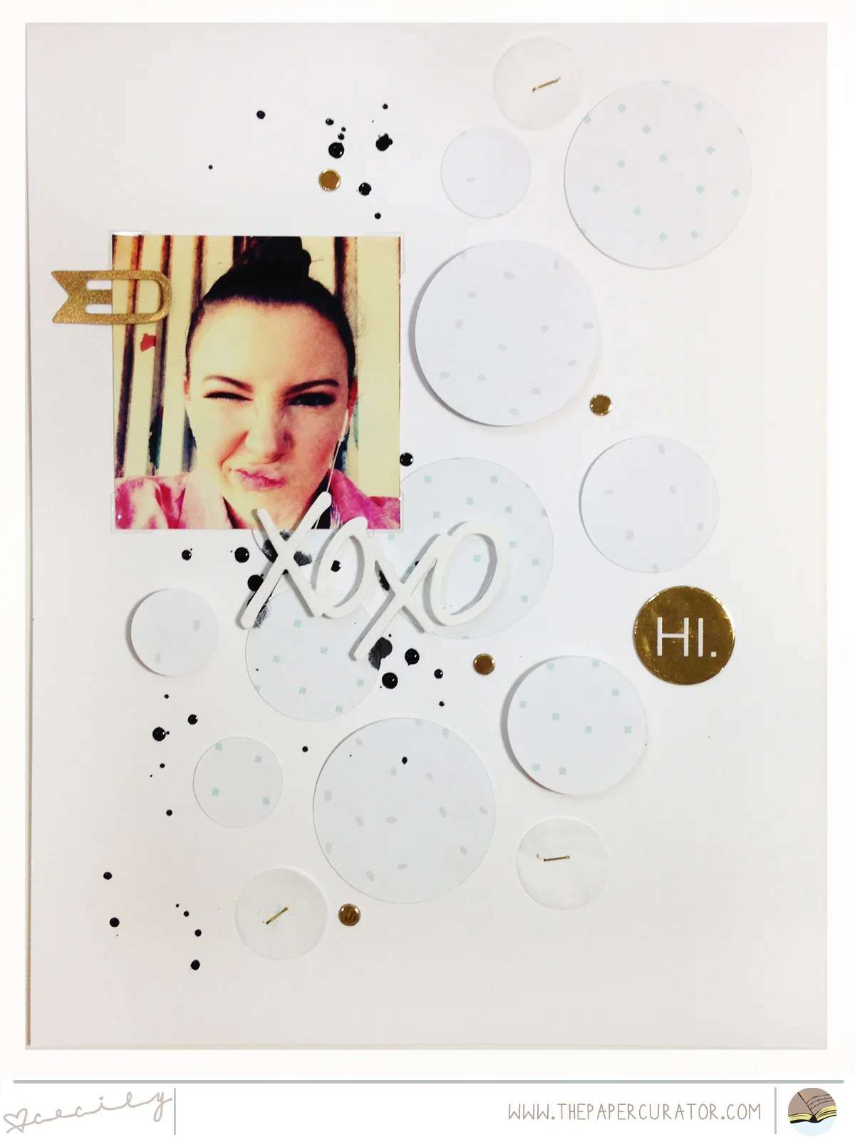 WEEKLY SKETCH WITH 'XOXO' SCRAPBOOK LAYOUT | THE PAPER CURATOR
