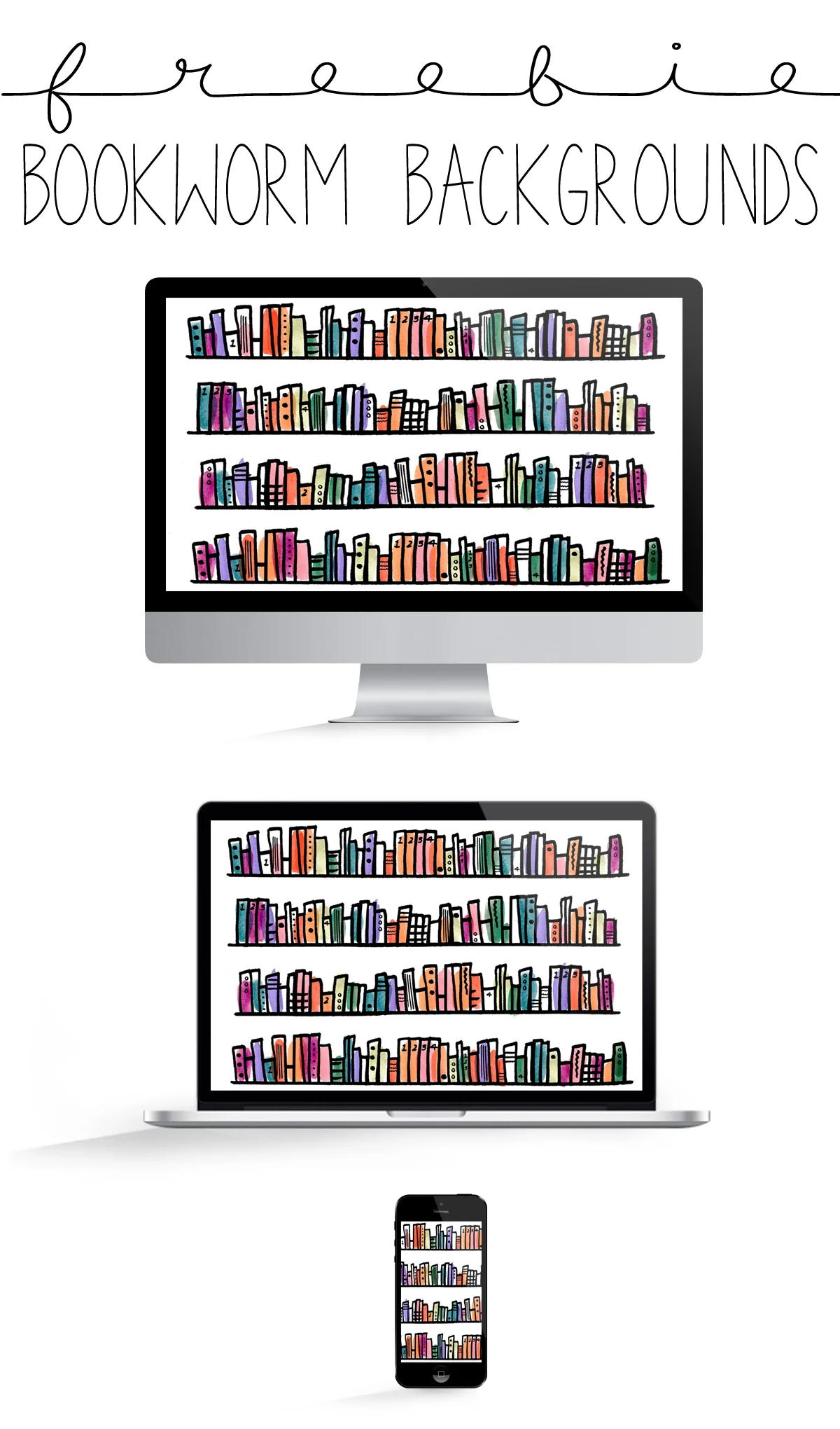 FREE BOOKWORM TECHNOLOGY BACKGROUNDS FOR COMPUTERS, TABLETS, AND IPHONES | THE PAPER CURATOR