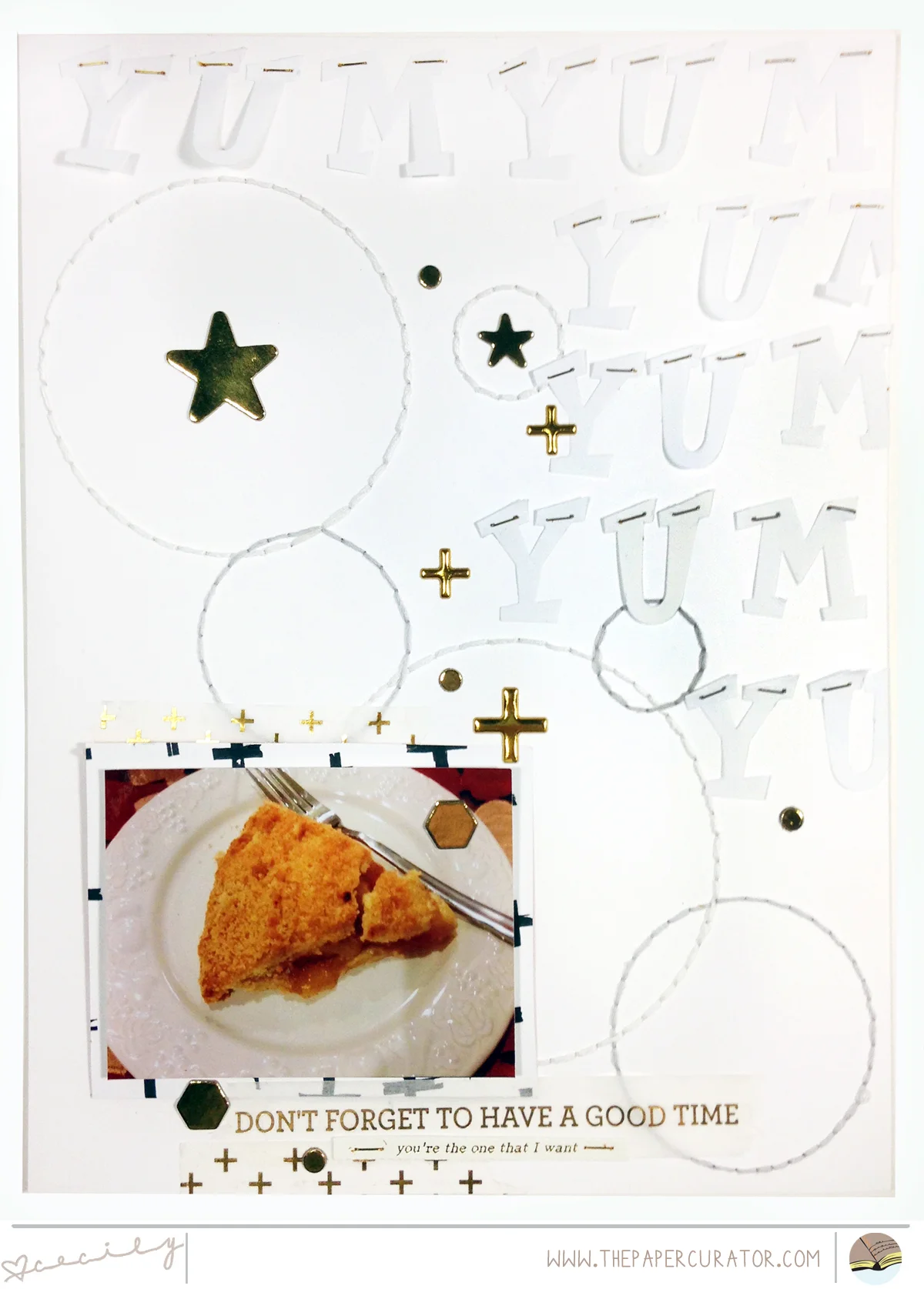 HOW TO PULL OFF AN ALL OVER TITLE ON YOUR SCRAPBOOK LAYOUT | THE PAPER CURATOR