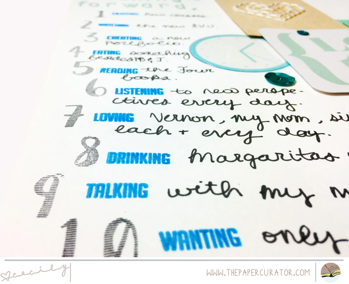 WEEKLY SCRAPBOOK SKETCH WITH 'LOOKING FORWARD' SCRAPBOOK LAYOUT | THE PAPER CURATOR