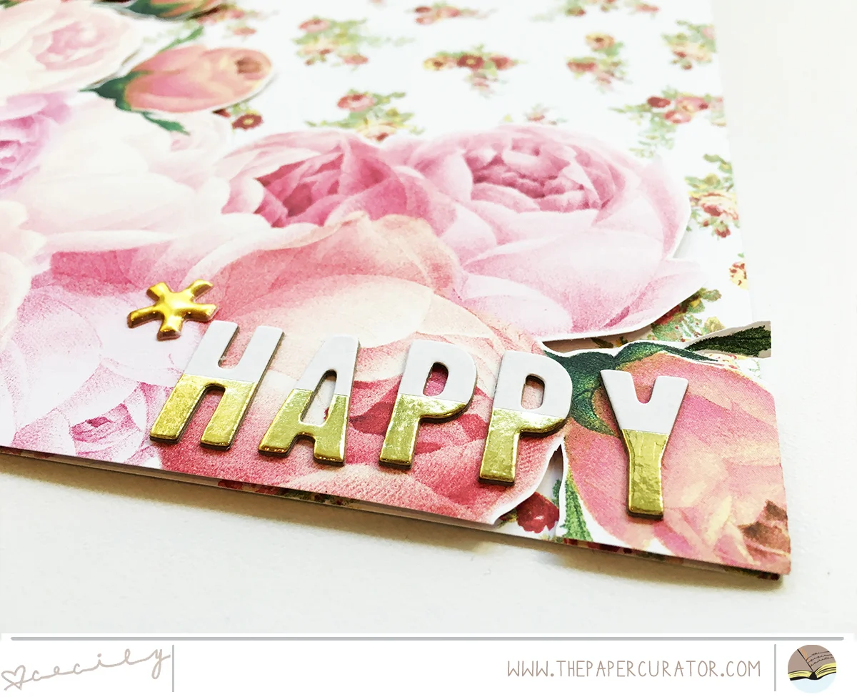 SUNDAY SKETCH SERIES NO. 50 WITH 'HAPPY' SCRAPBOOK LAYOUT | THE PAPER CURATOR