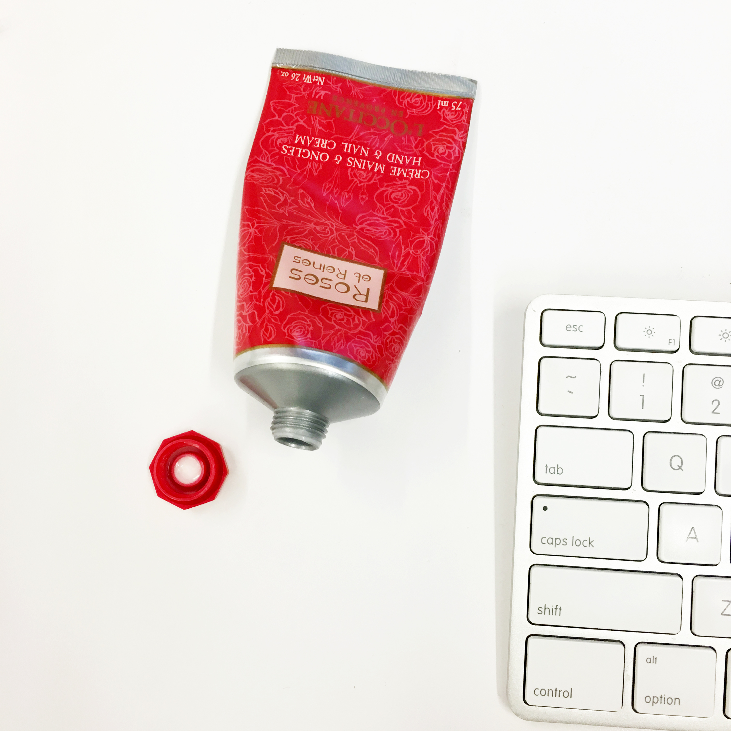 I keep some lotion in my desk for when my hands get dry - that darn handsoap!
