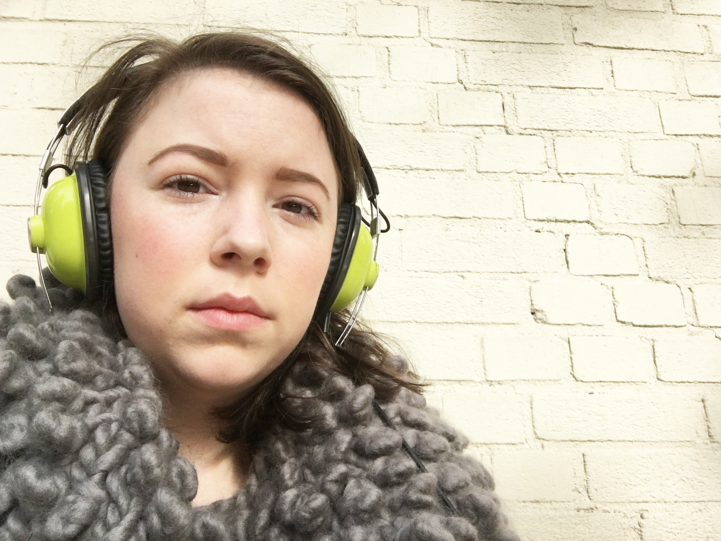 grabbed my favorite scarf for when it's on the chilly side and my noise canceling headphones because i'm not dealing with people today.