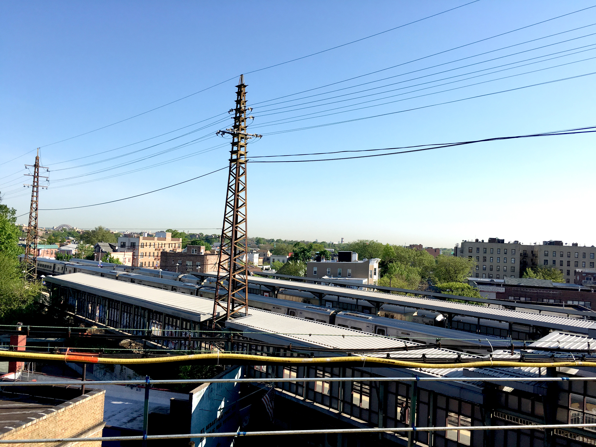 My train is like 3 stories above ground so I get this beautiful view every morning - when I'm not sprinting to catch the express train before the doors close.