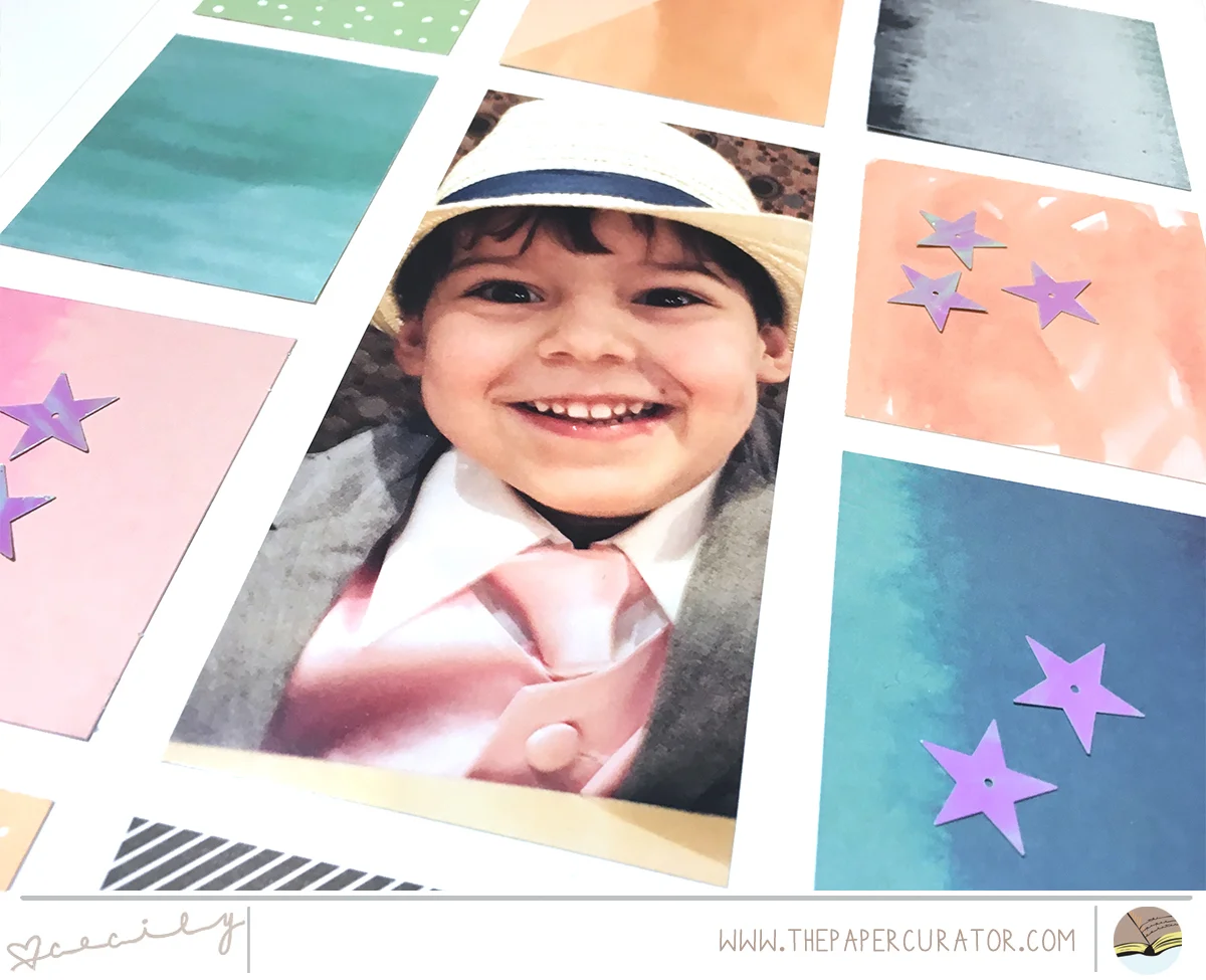 'Smile' Scrapbook Layout using ABM Messy Boxes | The Paper Curator