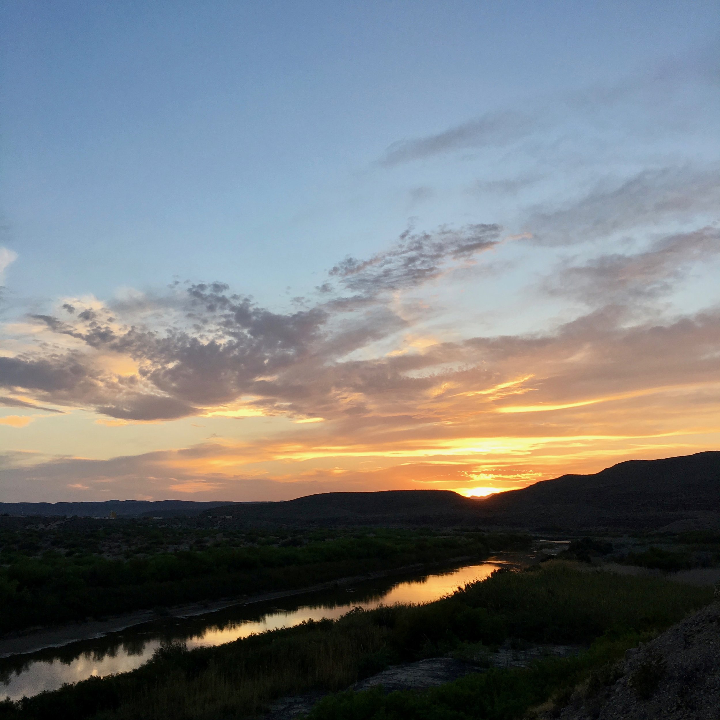  Sunset over The Rio Grande.&nbsp; 