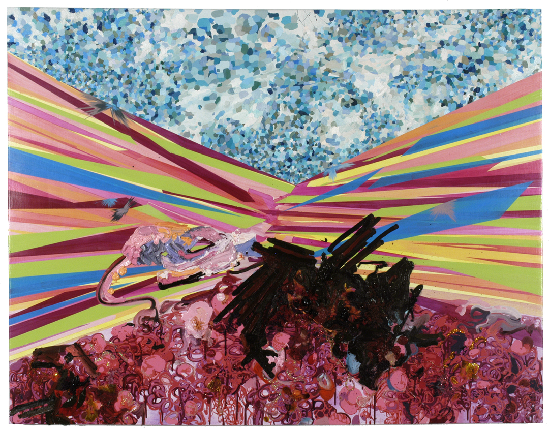The Cobbler, 2006 Oil, acrylic and beads on wood panel 48 x 60 inches