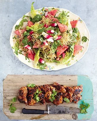 Sticky Chicken & Watermelon salad