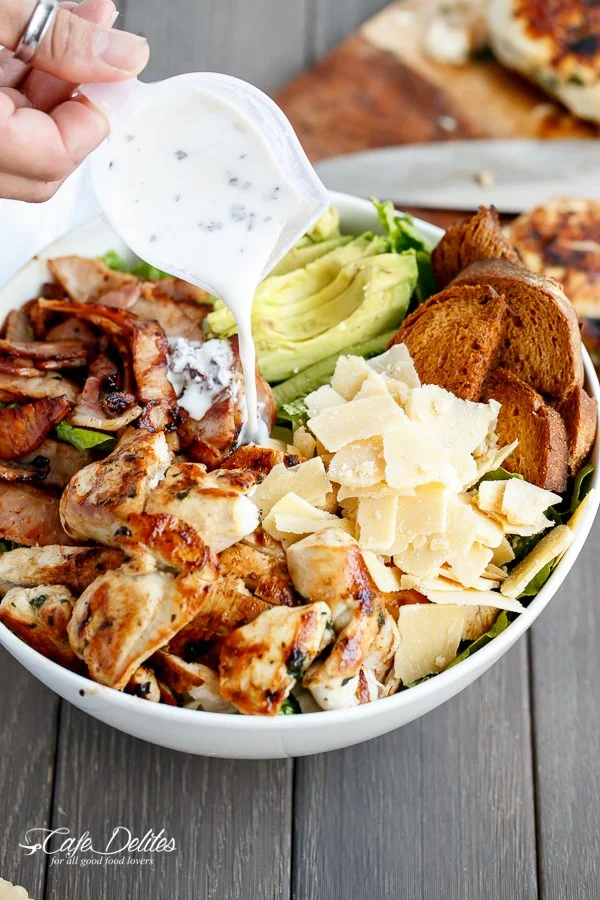 Skinny Chicken & Avocado Caesar Salad