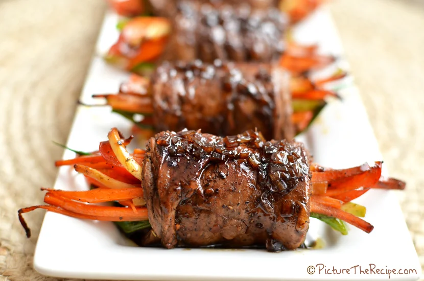 Balsamic Glazed Steak Rolls
