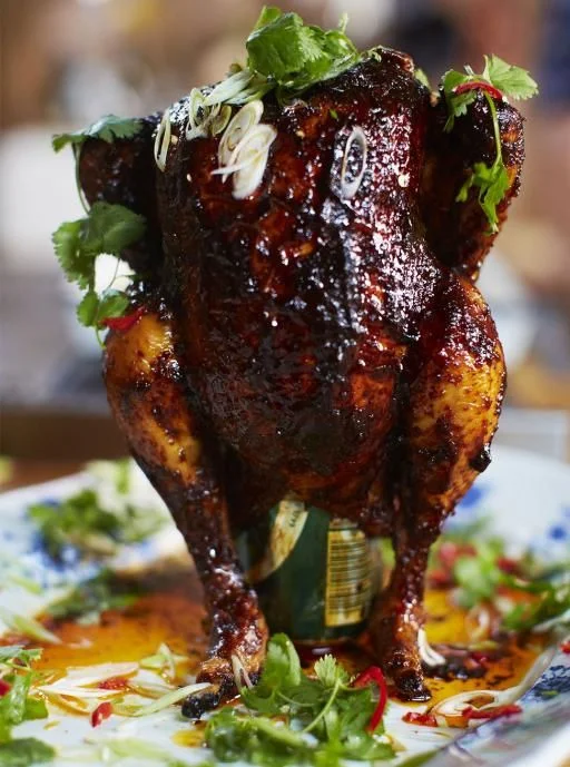 Sweet & Spicy Beer Can Chicken