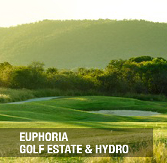  EUPHORIA GOLF ESTATE &amp; HYDRO.This magnificent, golf estate, the first to be designed by Annika Sorenstam, is situated only 2 hours north of Gauteng in the beautiful bushveld town of Mookgophong (Naboomspruit).  Not only does the Estate offers an