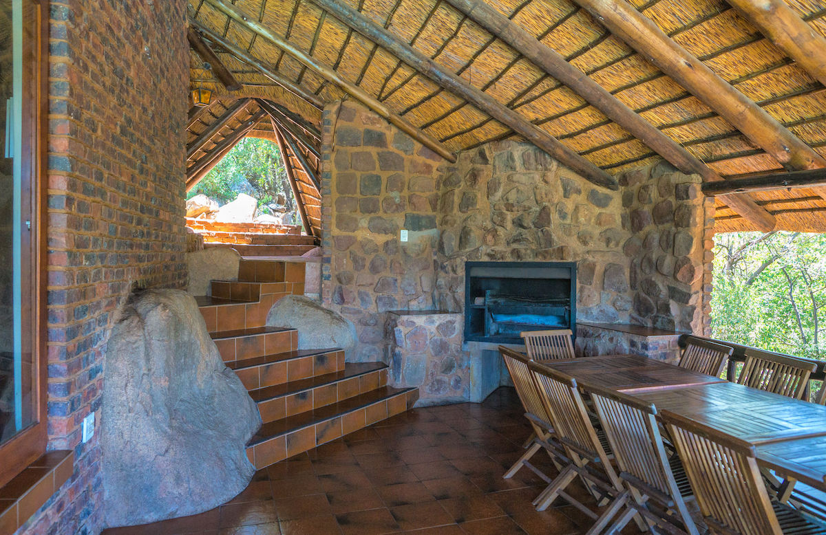 patio with built-in braai