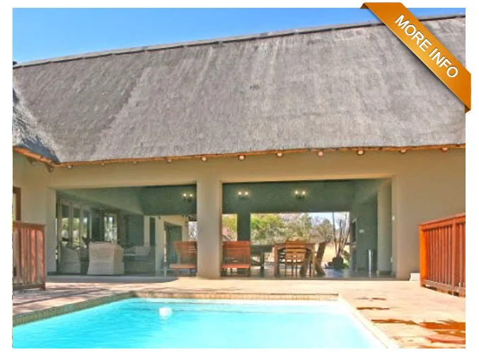 ZEB60 | ENTERTAINERS DREAM 5 bedrooms, 6 bathrooms, loft (sleeps 6) (1 of the 5 bedrooms is a self-contained cottage which includes: Bedroom, kitchen and (the 6th) bathroom) Fully equipped kitchen, pantry and scullery (5m kitchen counter) Spacious lounge, dining room and sunken reading room Sunlit patio and infinity pool Double garage plus a 4 car carport