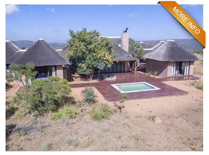 PSF 021 | NATURE AND LUXURY MEET PRICE: R600 000 (10% SHARE) Only 1 shares left 4 x luxury bedrooms with on suite bathrooms Open plan kitchen, lounge and dining room For nature's pleasure, large windows and stacking doors The kitchen, from recycled wood, brings exquisite character to the lodge An indoor braai with outdoor experience A boma for the late night fires Splash pool and teak deck of the highest quality All furniture, cutlery, linen, etc are included Luxury leather couches and solid wood dining table Air-conditioned bedrooms Open air game viewing vehicle