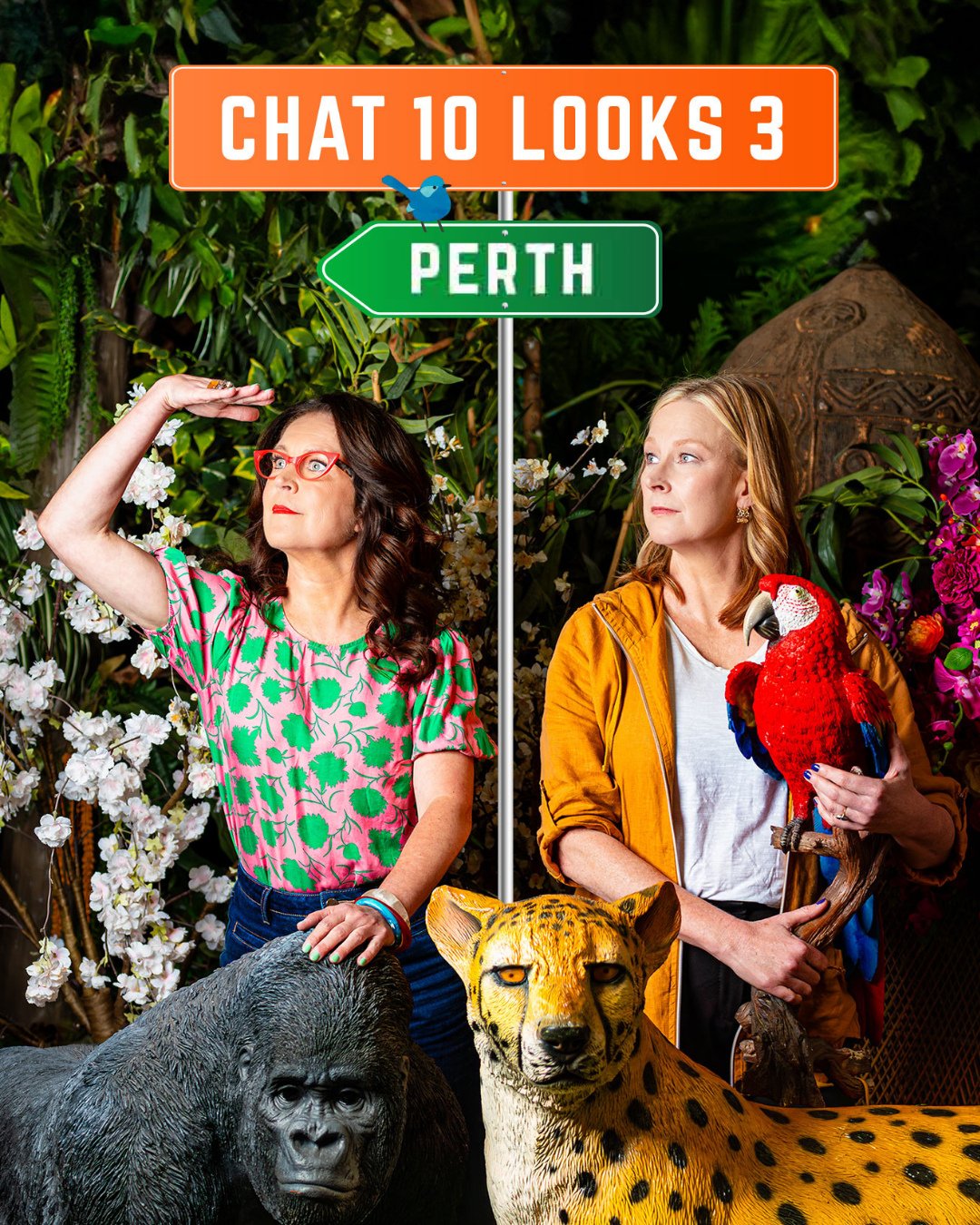 Westralians, we come in peace! @annabelcrabb and @leigh_sales are saddling up the horses and heading West to Perth for a live recording of their ridiculously popular* podcast Chat 10 Looks 3. After Perth shows in recent years requiring toilet rolls a