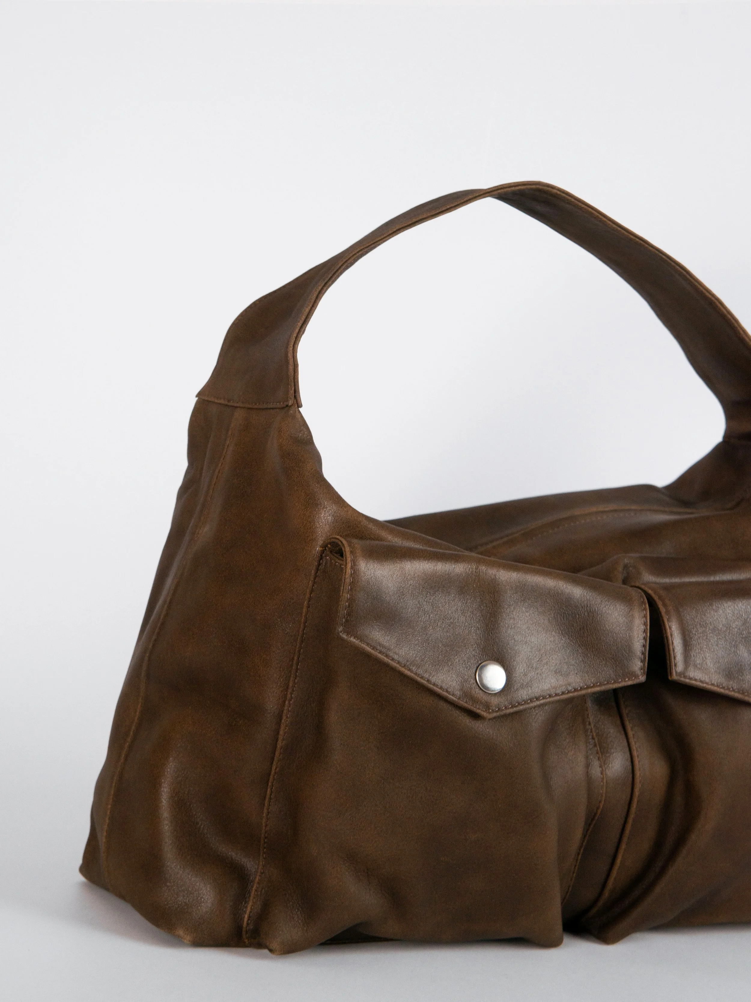 Large Raphaelle Distressed Brown Bag close-up.jpg