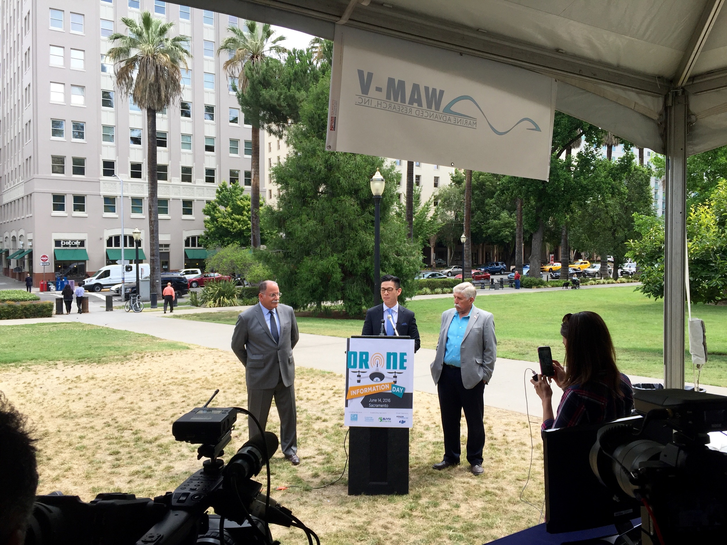 Assemblyman Evan Low addresses Drone Information Day
