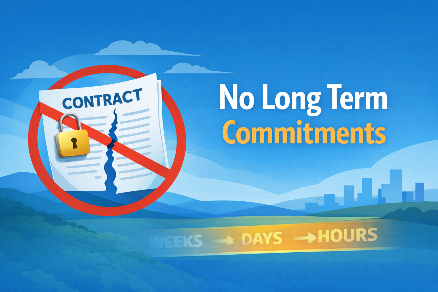 No Long Term Commitments