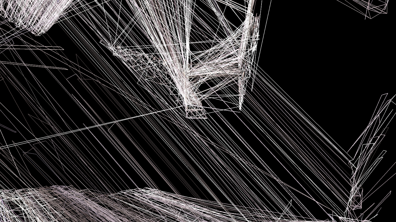 For this second work in the series “Topologie in 2 Medien” the artist Raffael Seyfried and I decided to scan the gallery room in Baustelle Schaustelle in Essen. We captured the tracks of the previous exhibition in the gallery and created a 3D impres