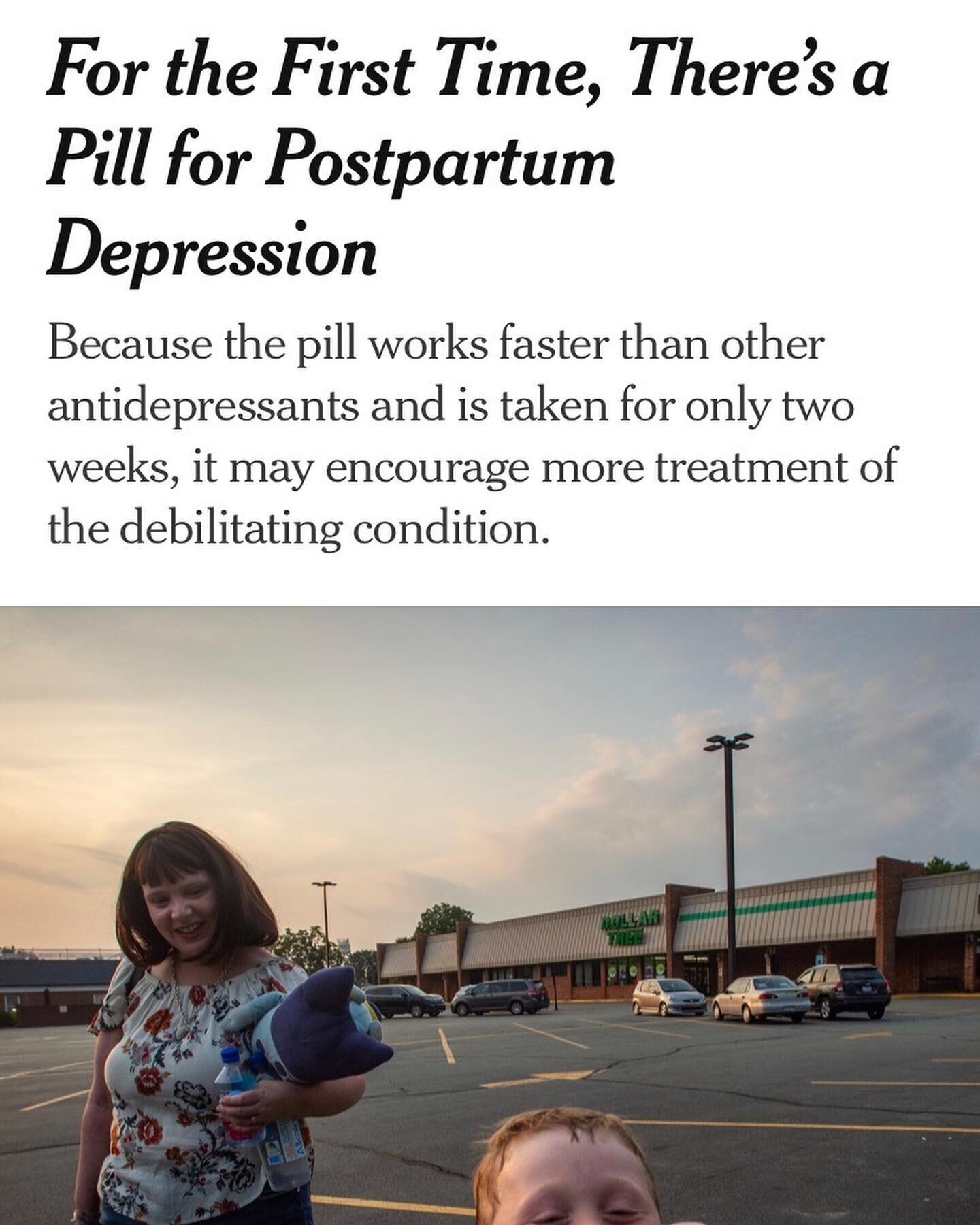 This could have an incredible impact on lessening the repercussions of postpartum depression on families and improving the quality of life for so many mothers. Huge victory for mothers and families that have been suffering and for the mental health a