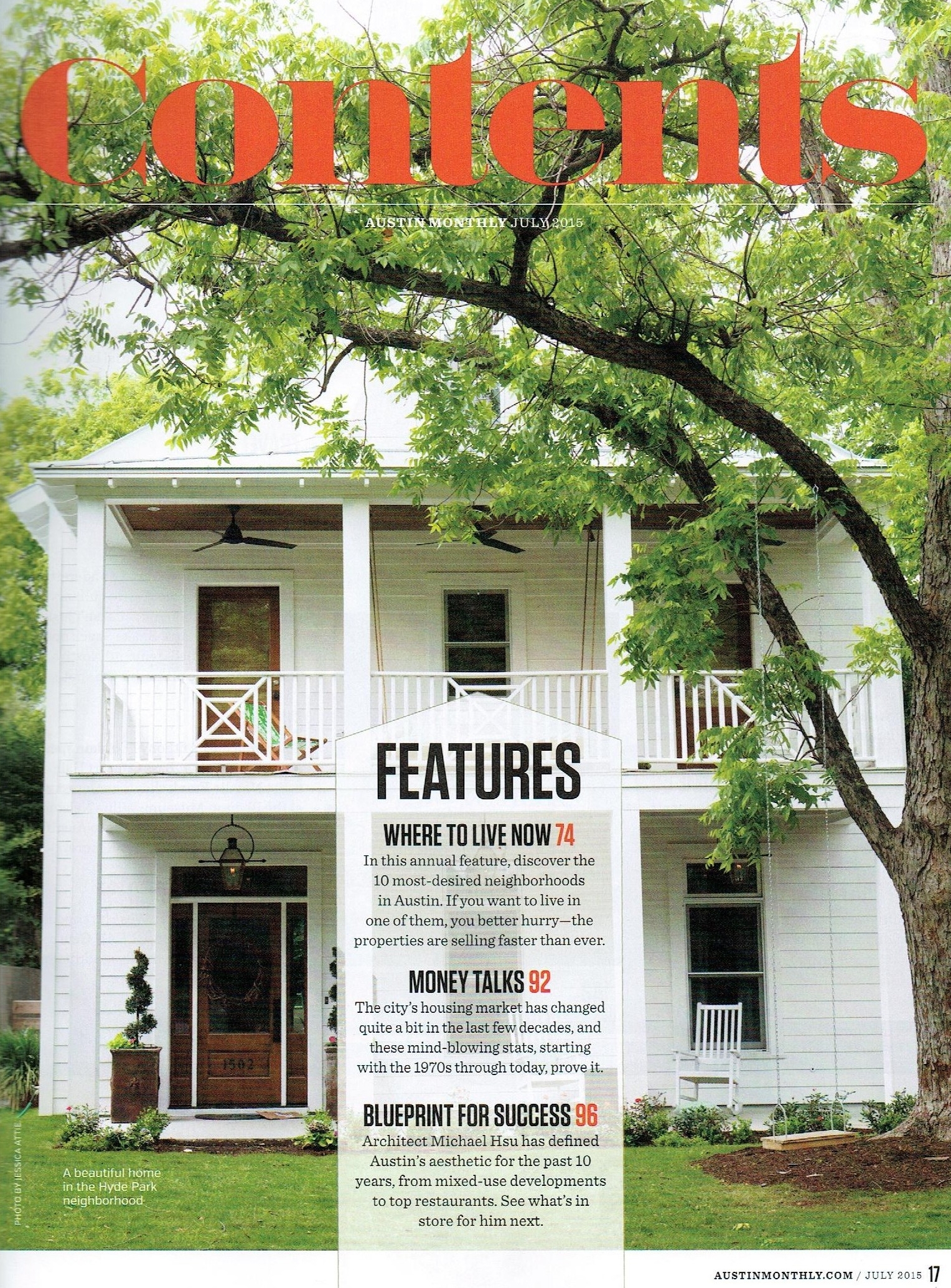 30th Street Residence, Austin Monthly July 2015