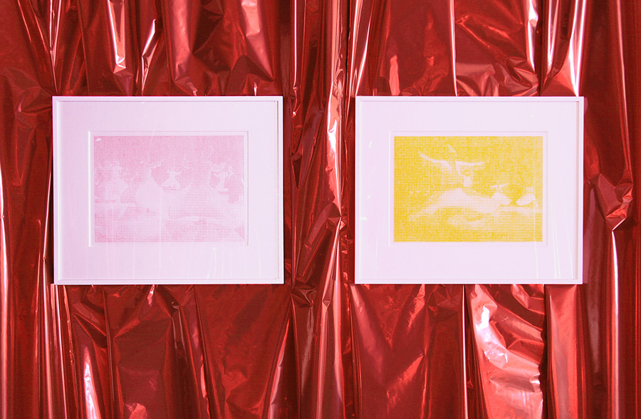   Loïc RAGUENES. Derviches tourneurs VI (rose) et Derviches tourneurs IV (jaune), 2005. Crayon de couleur sur papier  \&nbsp;Color pencil on paper . 26 x 36 cm. Courtesy de l'artiste  