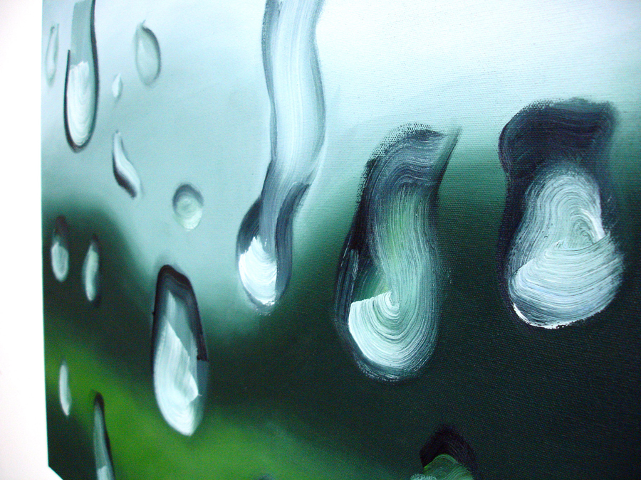 HENNI ALFTAN Vitre \ Glass, 2012. Huile sur toile \ Oil on canvas. 54 x 65 cm (Detail)