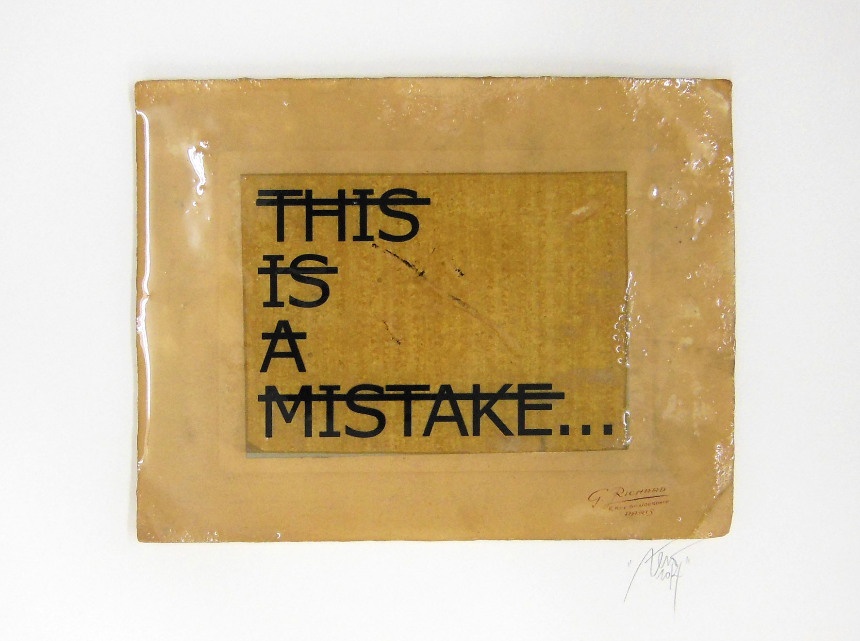  Sans titre (THIS IS A MISTAKE...), 2014