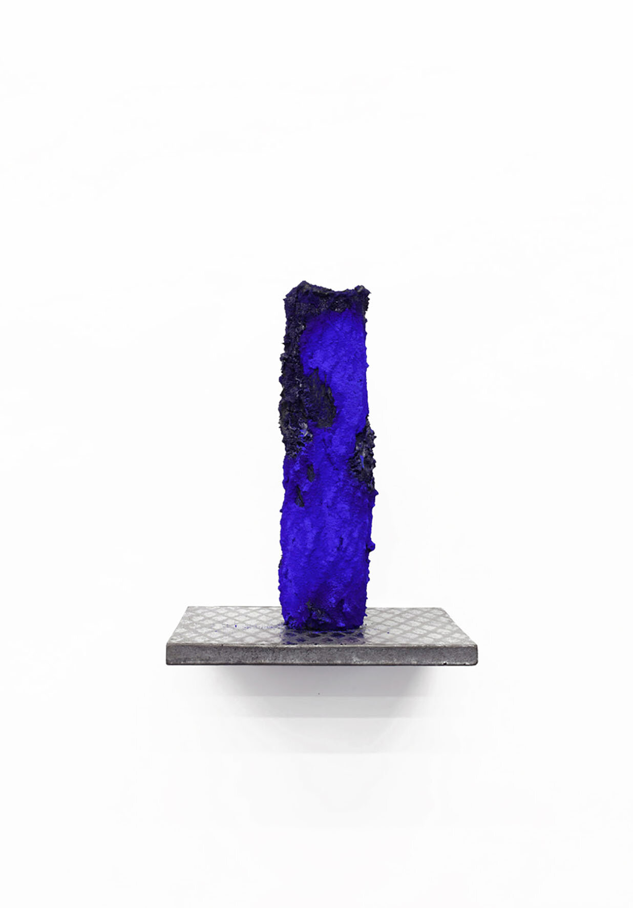 Expanded Metal Pigment Sculpture (Blue) #4, 2019