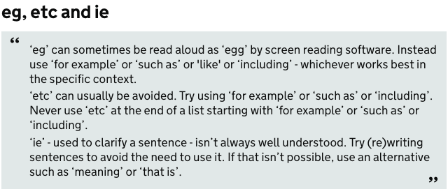 The style guide changes set out by the government digital service