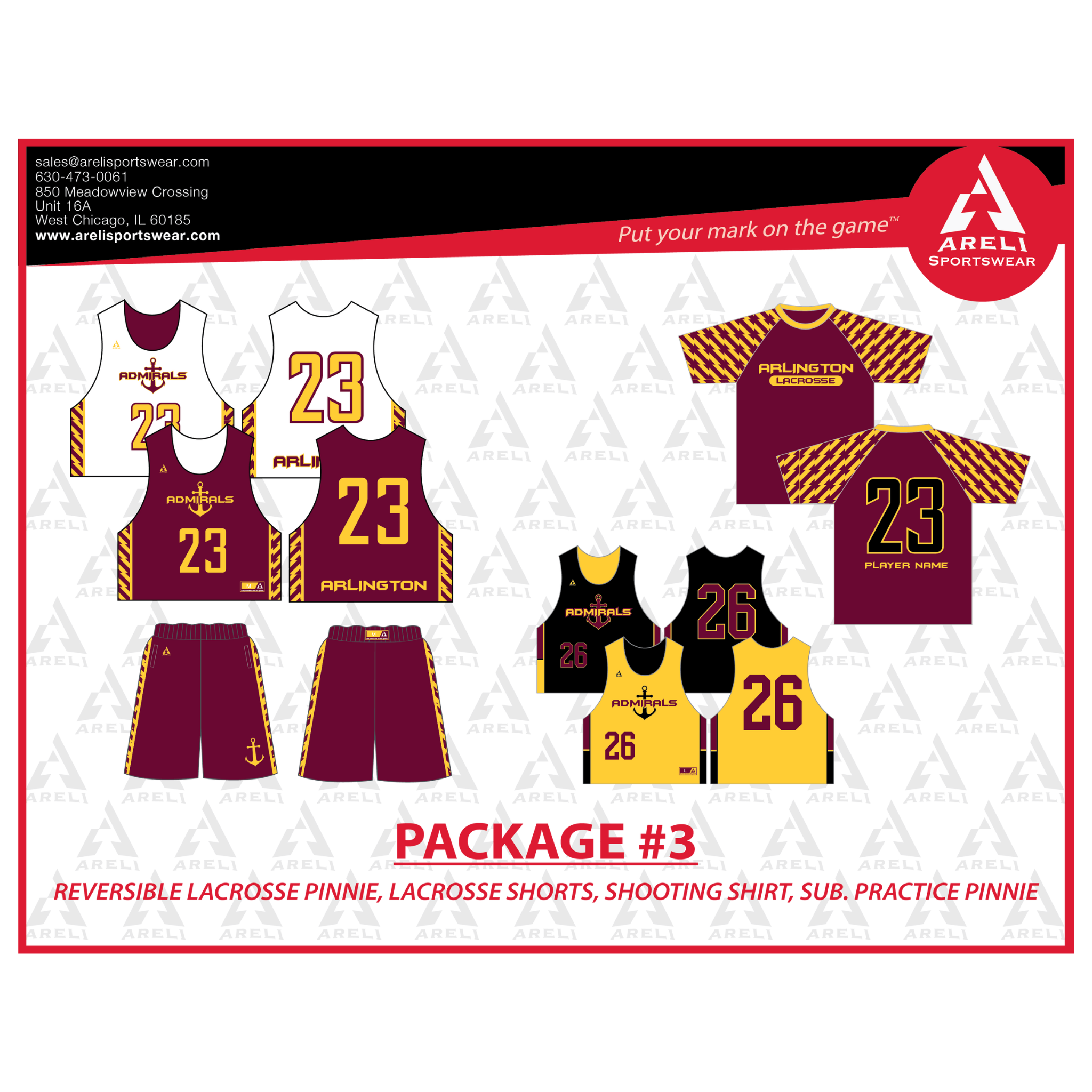 Lacrosse Standard Package — Areli Sportswear
