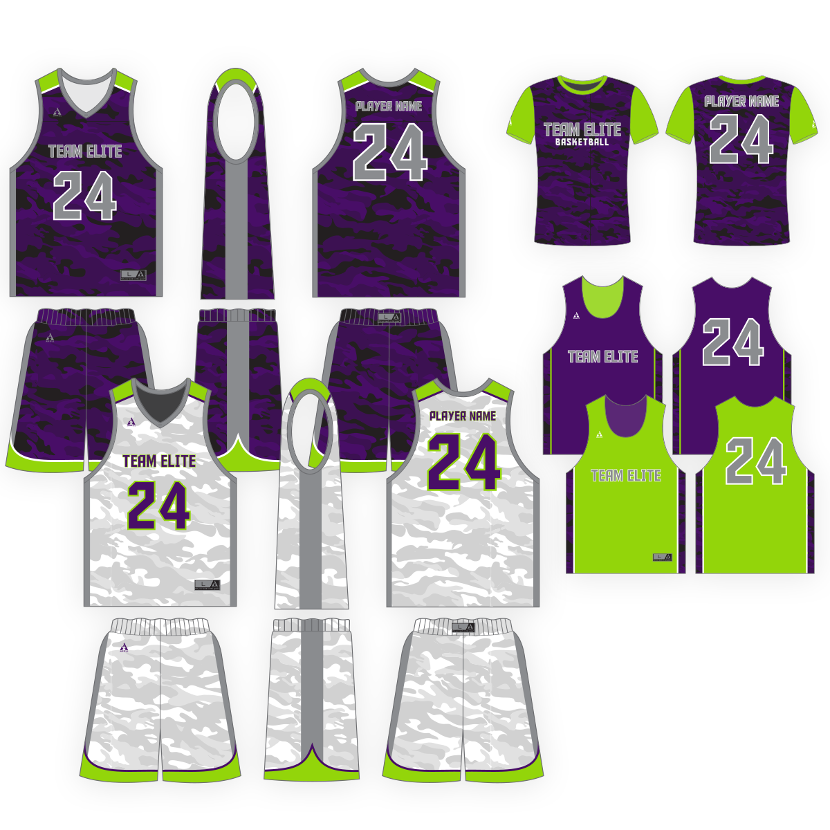 Reversible basketball uniform, short sleeve shirt, reversible practice jersey