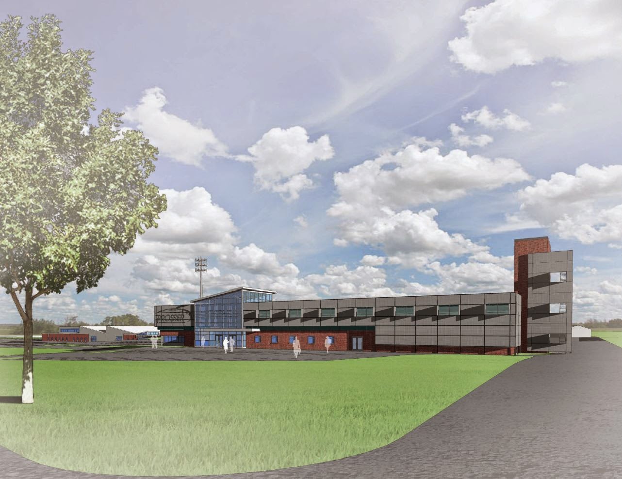 A rendering of the proposed update to Prosser Career Education Center.