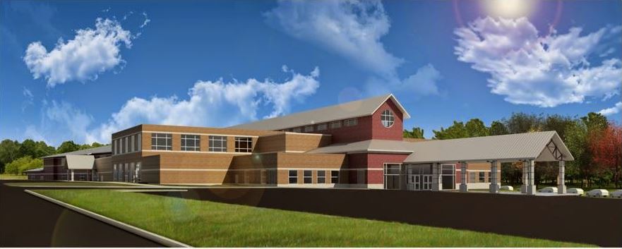 A rendering of the proposed rebuild of Slate Run Elementary.