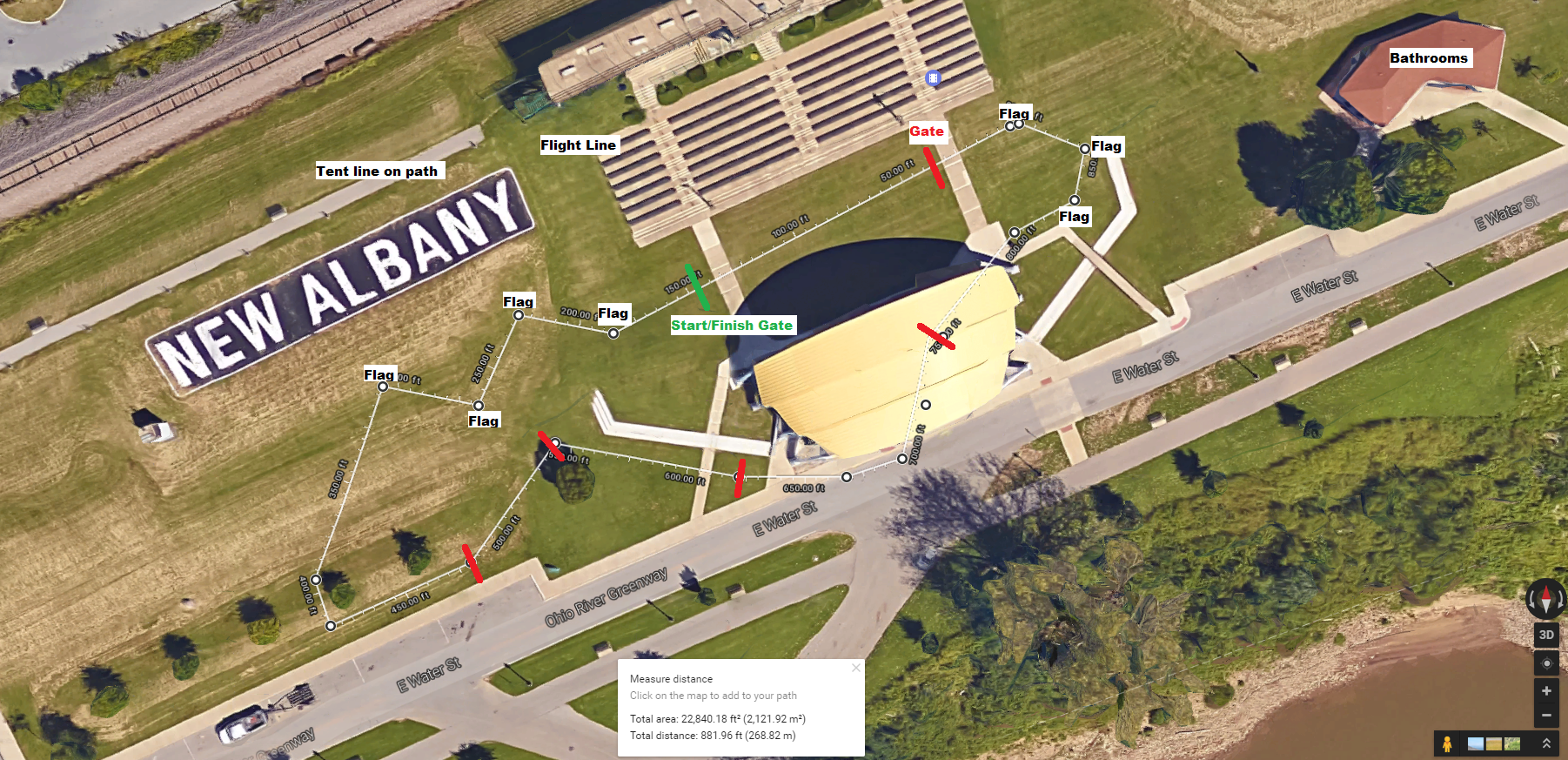 The Course Layout.
