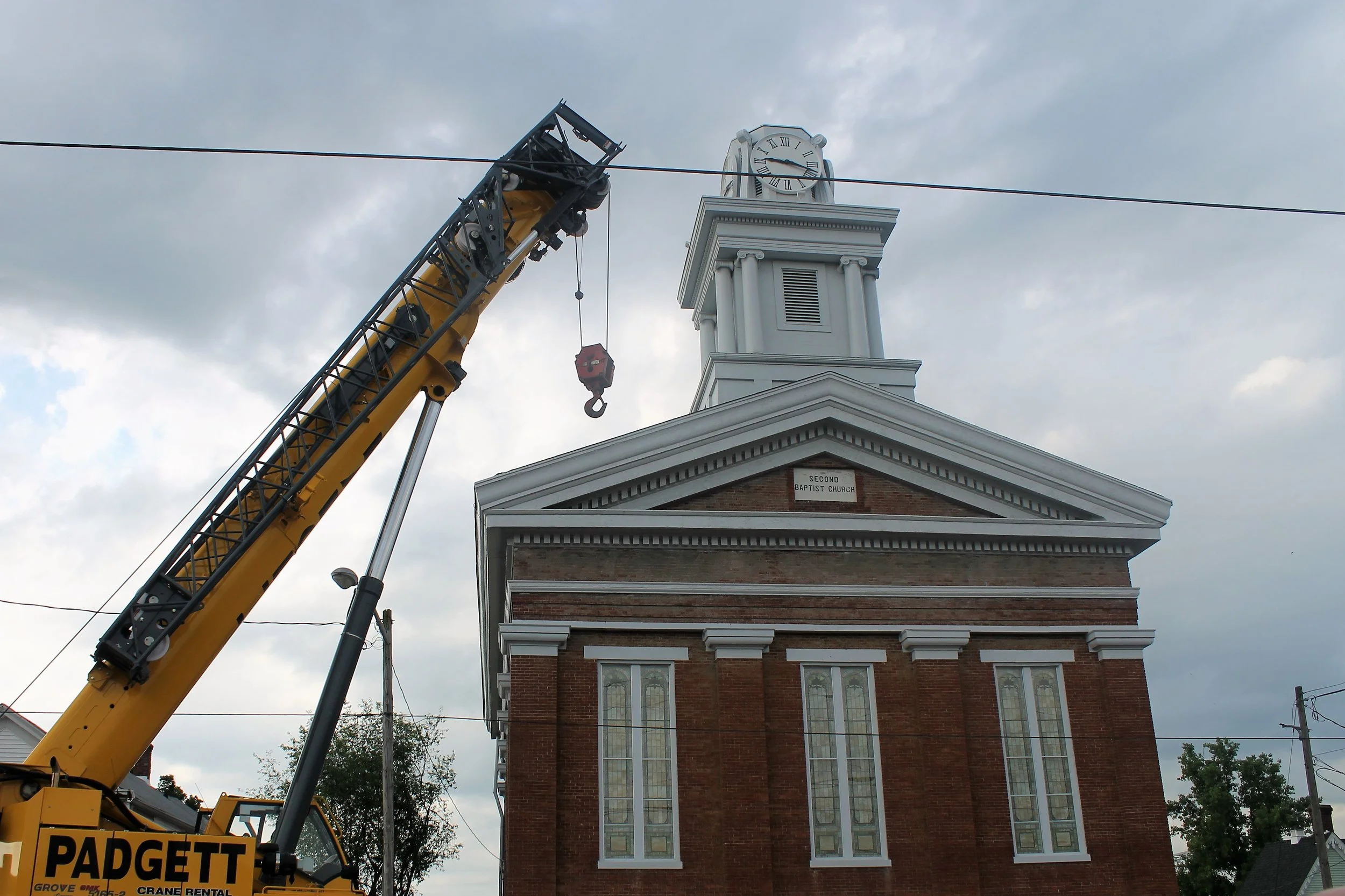 Second Baptist Church, pictured in 2016, without its iconic steeple.