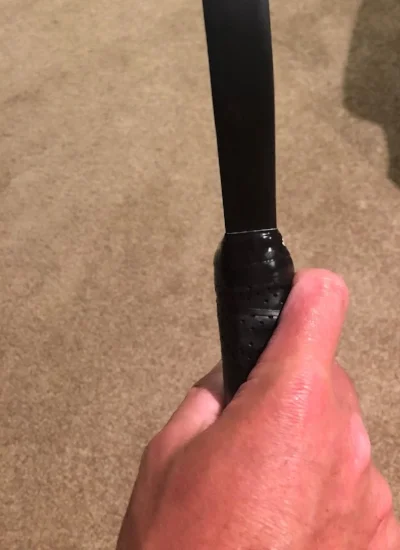 An eastern backhand (index knuckle on the top of the handle) will make it easier to hit with power.